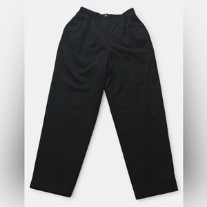 Vintage Susan Bristol Black 100% Wool Pleated Trouser Pants